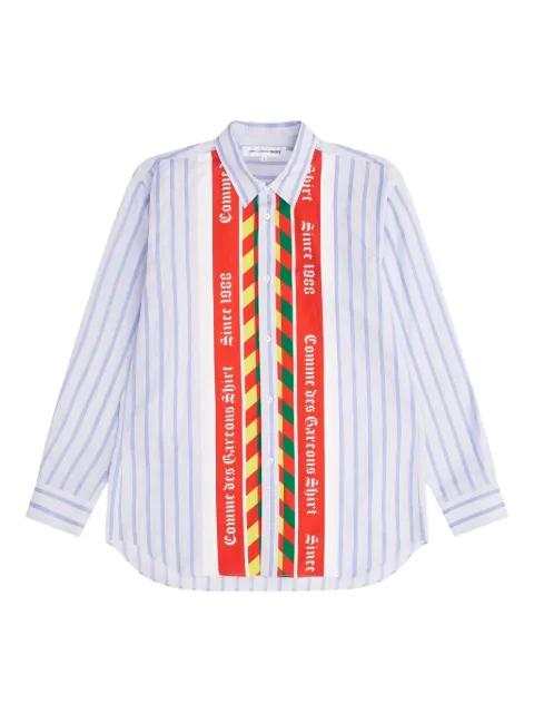striped logo shirt by COMME DES GARCONS