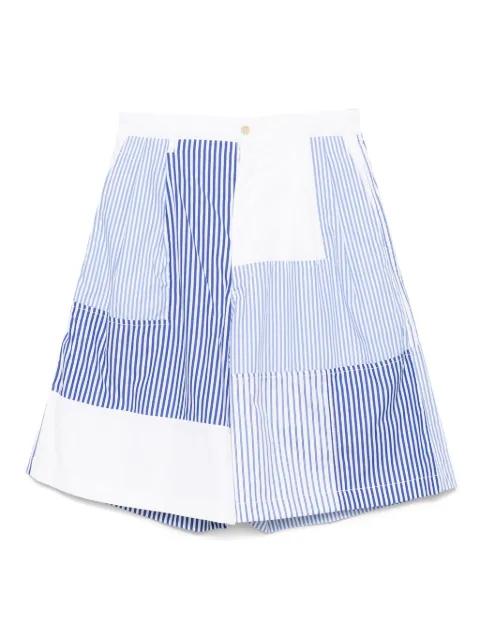 striped panel shorts by COMME DES GARCONS