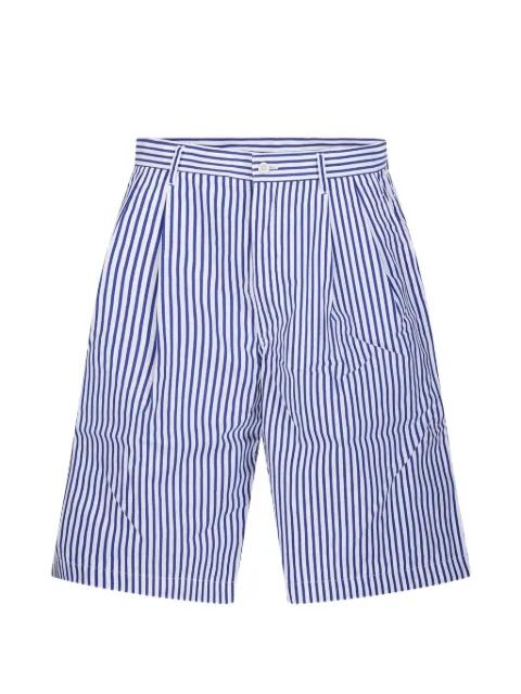 striped pleated shorts by COMME DES GARCONS