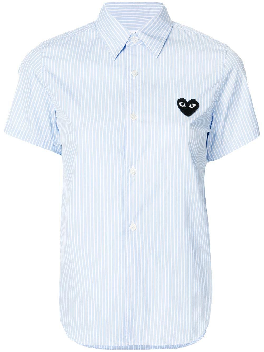 striped-print short-sleeved shirt by COMME DES GARCONS