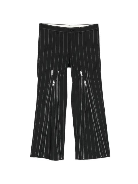 striped zip trousers by COMME DES GARCONS