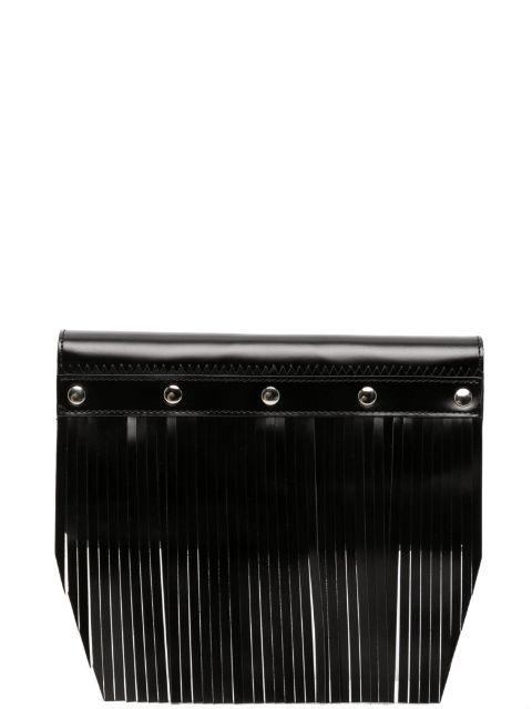 stud-embellished fringed leather wallet by COMME DES GARCONS
