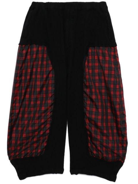 tartan-check panel trousers by COMME DES GARCONS
