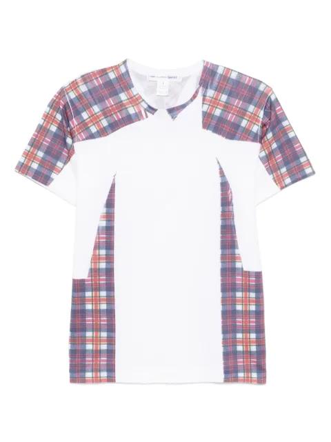 tartan overprint T-shirt by COMME DES GARCONS