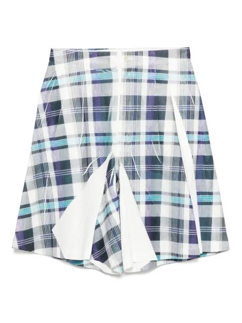tartan overprint shorts by COMME DES GARCONS