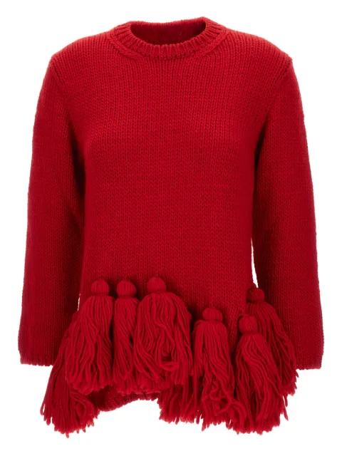 tassel-detail fringed sweater by COMME DES GARCONS
