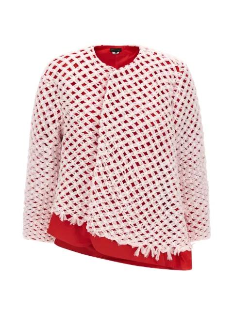 tulle-weave asymmetric blazer by COMME DES GARCONS