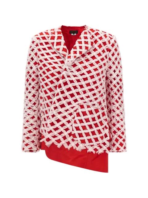 tulle-weave asymmetric blazer by COMME DES GARCONS