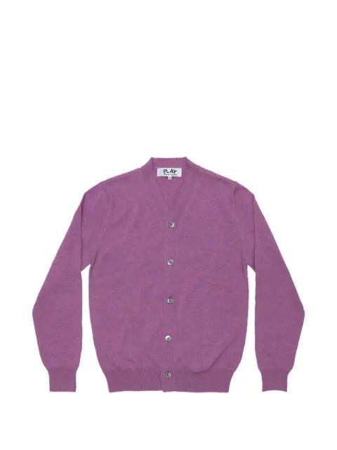 v-neck button-up cardigan by COMME DES GARCONS