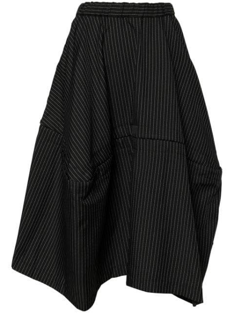 voluminous pinstriped midi skirt by COMME DES GARCONS