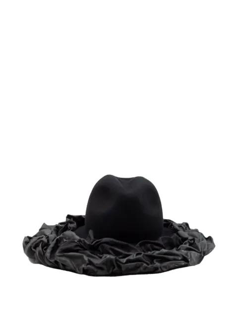 wool ruffled hat by COMME DES GARCONS