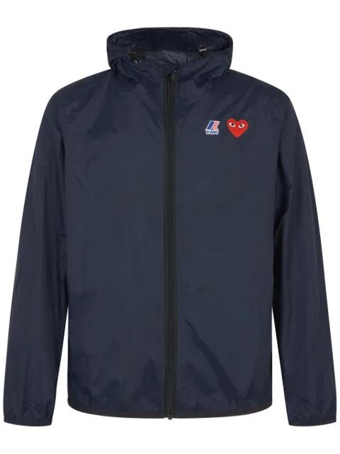 x COMME DES GARÇONS PLAY heart-patch hoodied jacket by COMME DES GARCONS