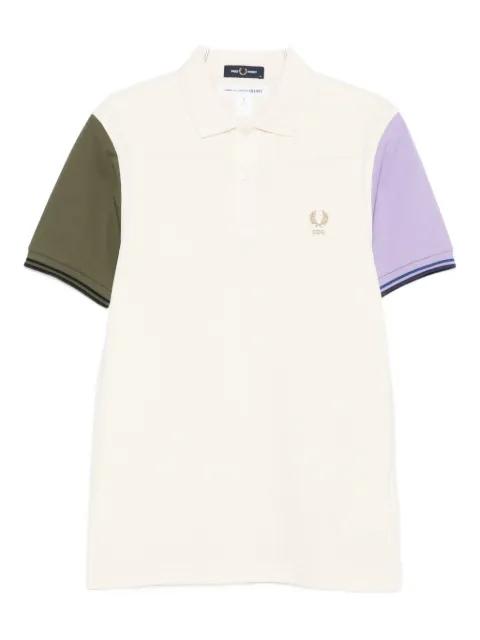 x Fred Perry colour-block short-sleeve polo shirt by COMME DES GARCONS