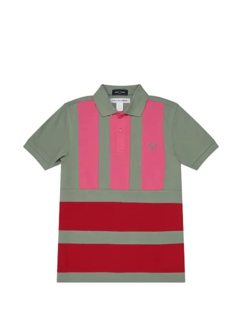 x Fred Perry colour-block striped polo shirt by COMME DES GARCONS