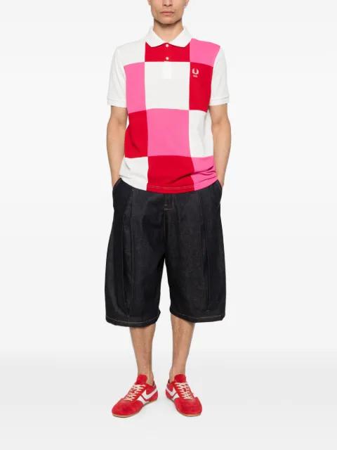 x Fred Perry patchwork pique polo shirt by COMME DES GARCONS