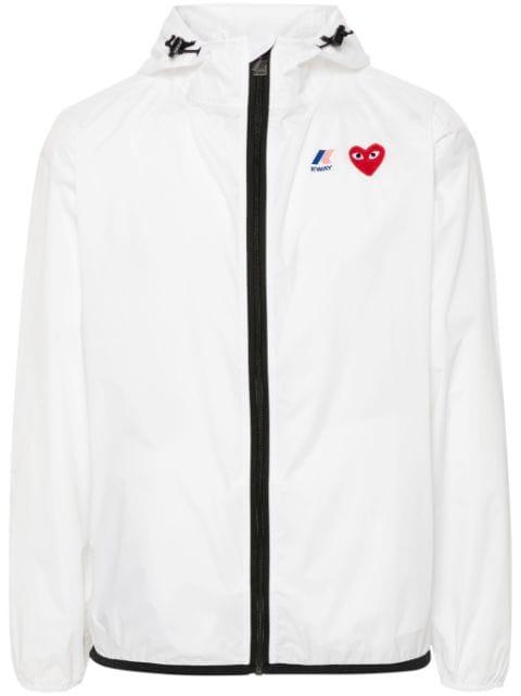 x K-Way Heart-patch lightweight jacket by COMME DES GARCONS