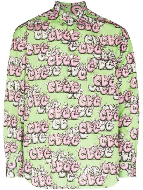 x KAWS graphic-print shirt by COMME DES GARCONS