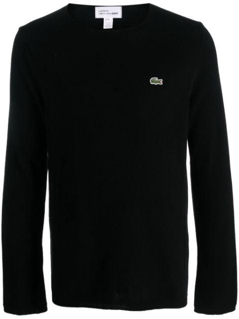 x Lacoste intarsia-knit wool sweater by COMME DES GARCONS