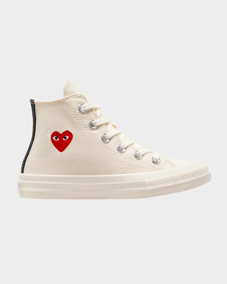 x PLAY High Top Sneakers W/ Red Heart, Toddlers/Kids by COMME DES GARCONS