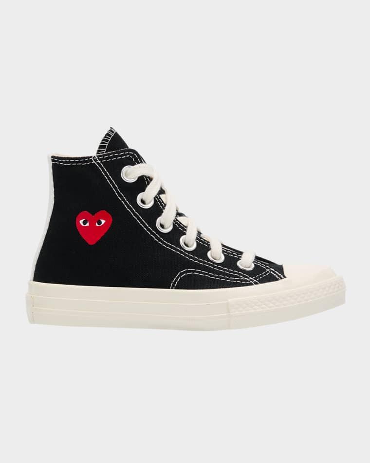 x PLAY High Top Sneakers W/ Red Heart, Toddlers/Kids by COMME DES GARCONS