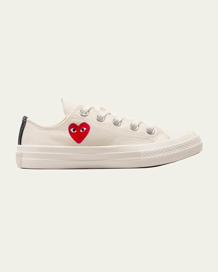 x PLAY Low Top Sneakers W/ Red Heart, Toddlers/Kids by COMME DES GARCONS