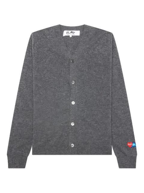 x The Artist Invader heart-patch cardigan by COMME DES GARCONS