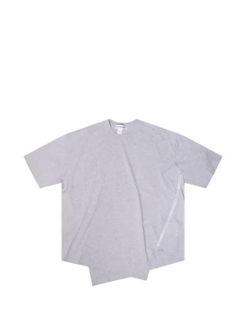 zip-detail asymmetric T-shirt by COMME DES GARCONS