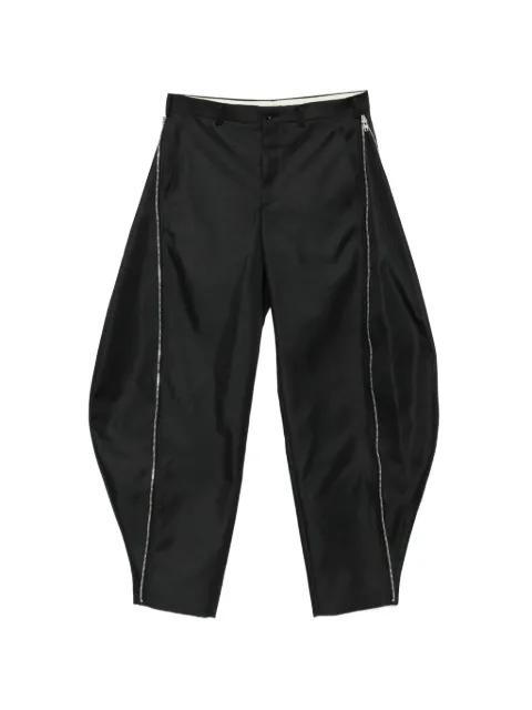 zip-detail curved-leg trousers by COMME DES GARCONS