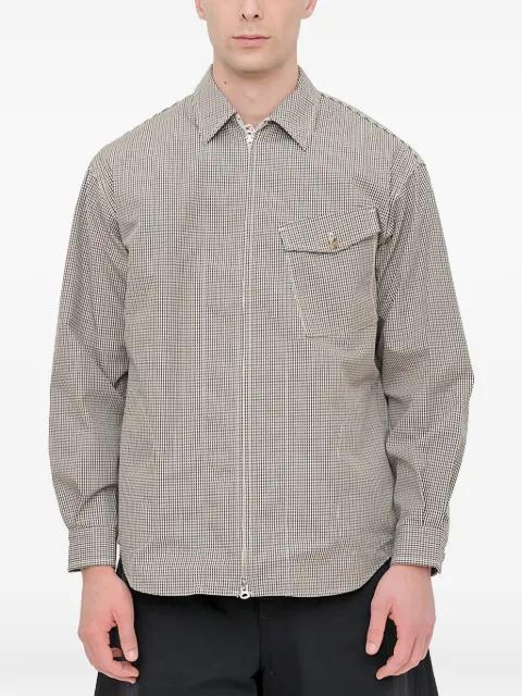 zipped checked shirt by COMME DES GARCONS