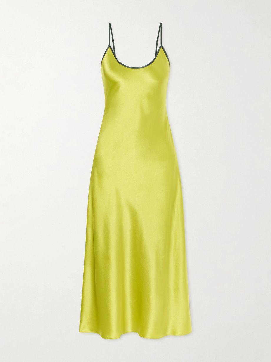 Bias silk-charmeuse slip midi dress by COMME SI