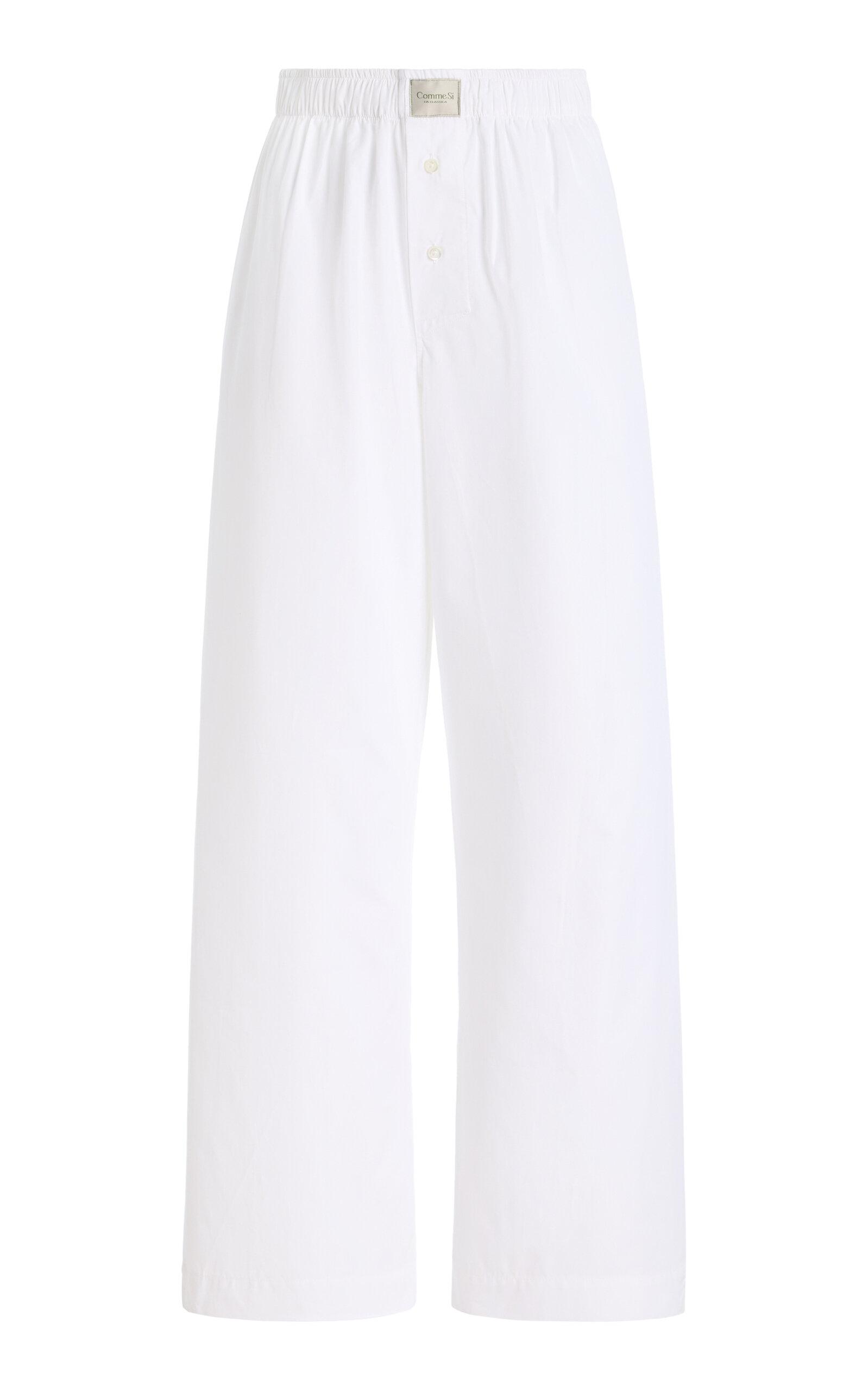 Comme Si La Boxer Alta Cotton-Poplin Pants -oda Operandi by COMME SI