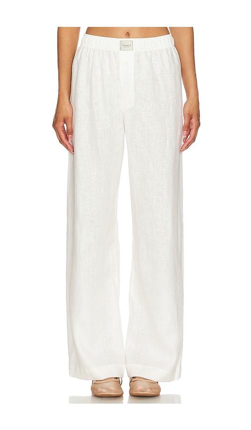 Comme Si La Boxer Alta Pant in Cream by COMME SI