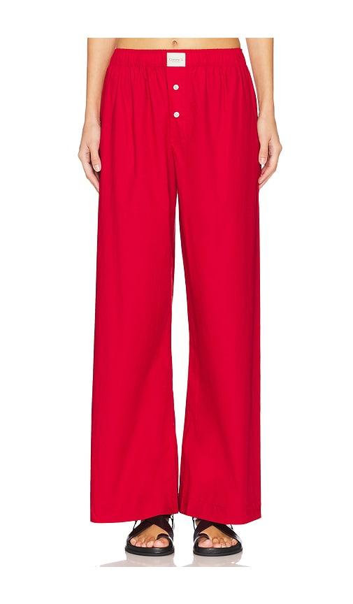 Comme Si La Boxer Alta Pant in Red by COMME SI