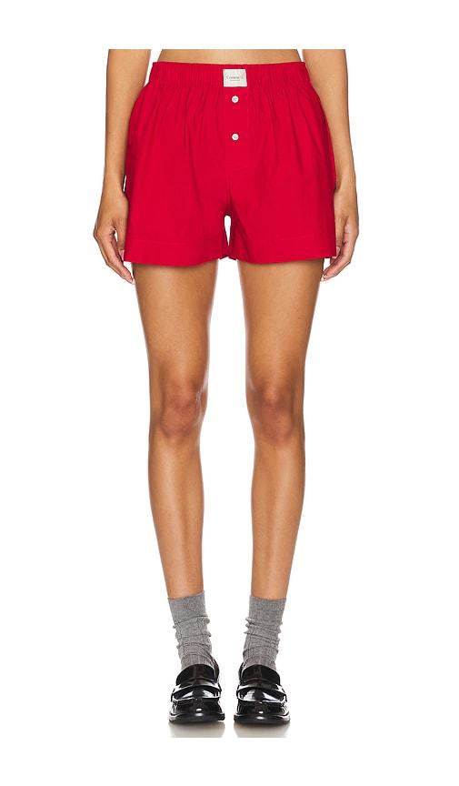 Comme Si La Boxer Classica Short in Red by COMME SI