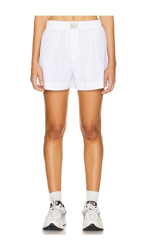 Comme Si La Boxer Classica Short in White by COMME SI