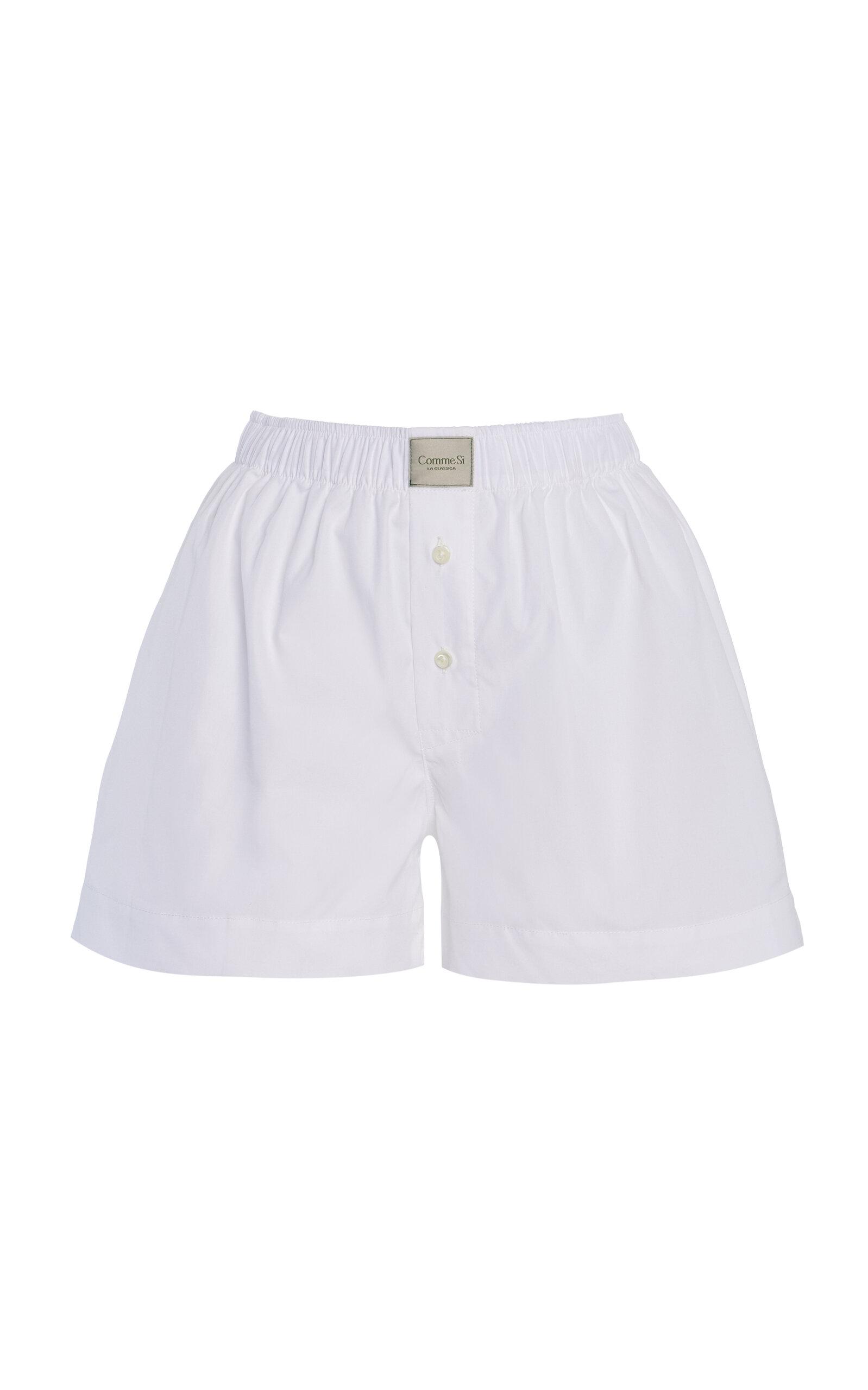 Comme Si La Classica Cotton Poplin Boxer Shorts - Moda Operandi by COMME SI