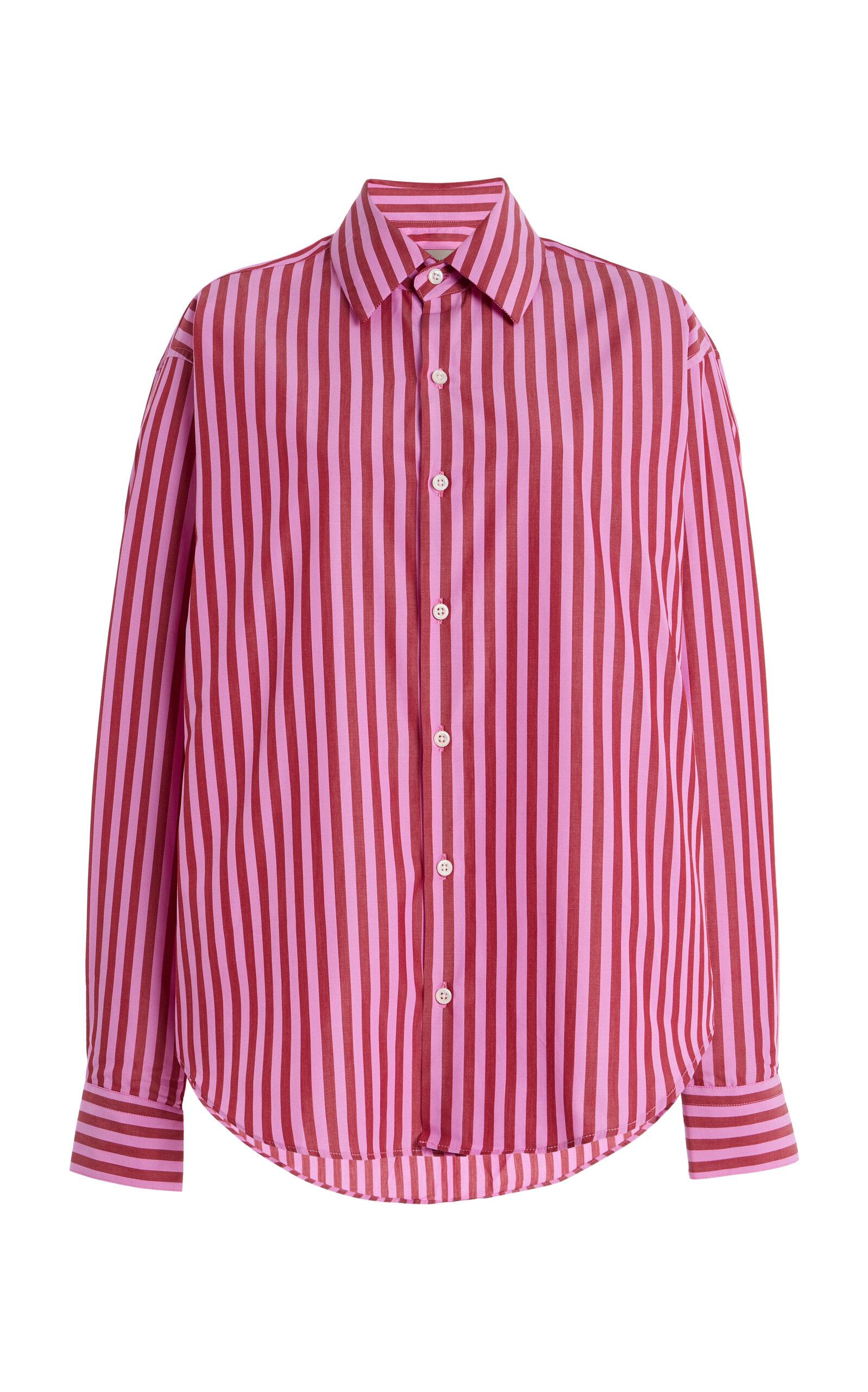 Comme Si La Classica Striped Cotton-Poplin Shirt - Moda Operandi by COMME SI