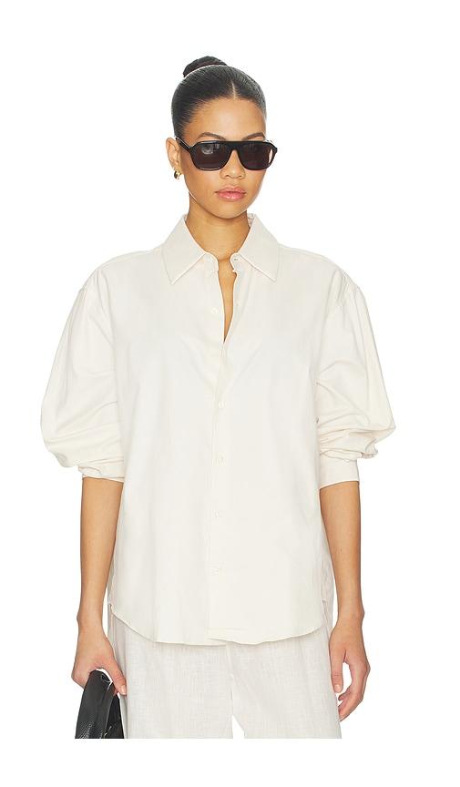 Comme Si La Shirt Flannel Classica in Cream by COMME SI