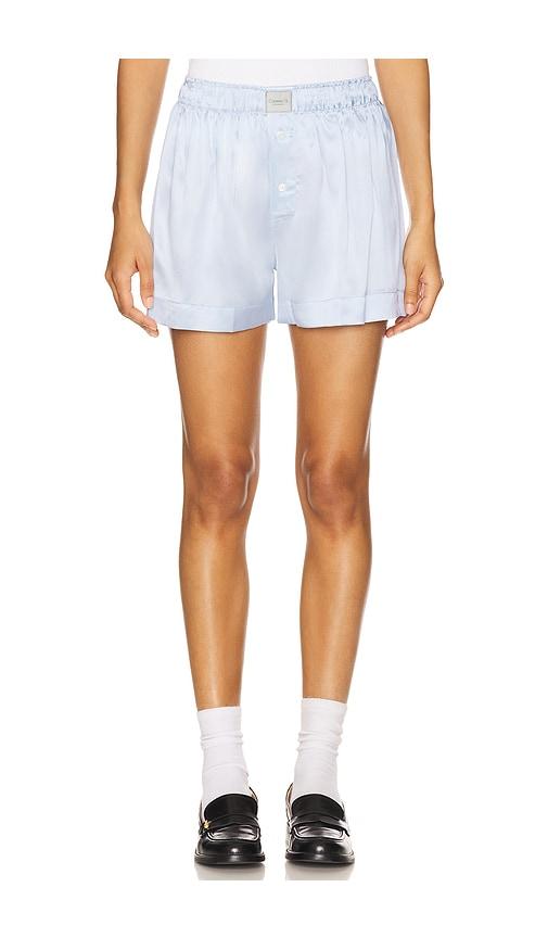Comme Si Silk Boxer Classica Short in Blue by COMME SI