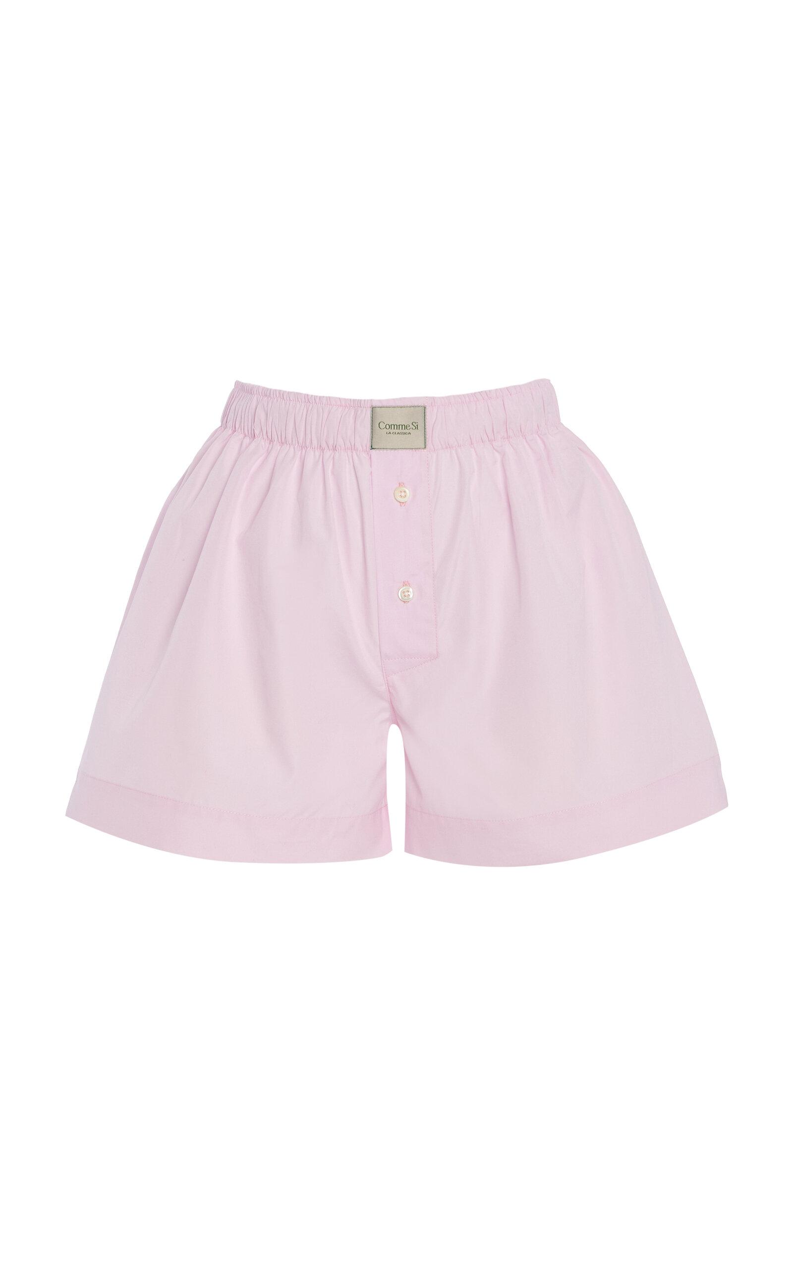 Comme Sia Classica Cotton Poplin Boxer Shorts - Moda Operandi by COMME SI