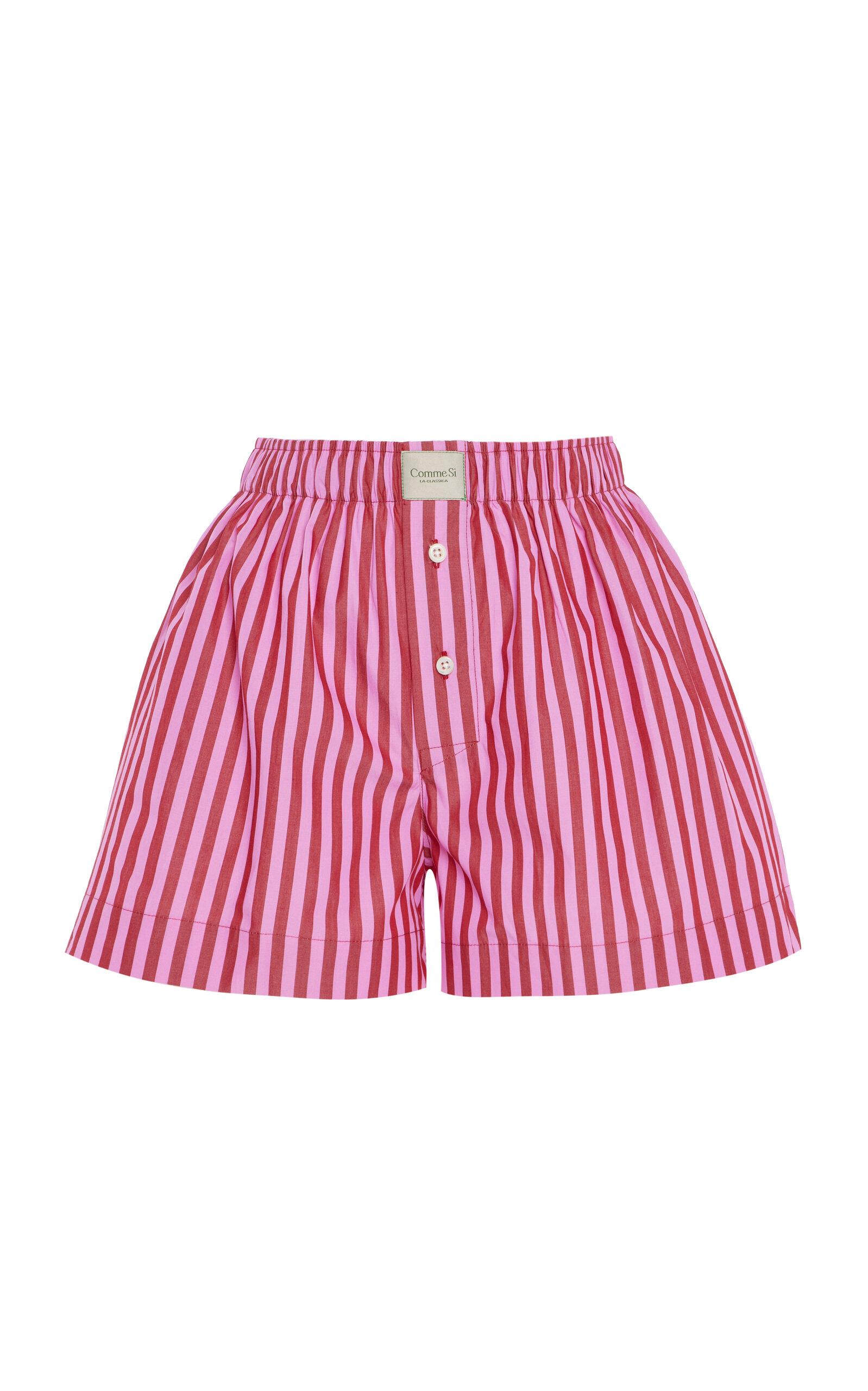 Comme Sia Classica Cotton Poplin Boxer Shorts - Moda Operandi by COMME SI