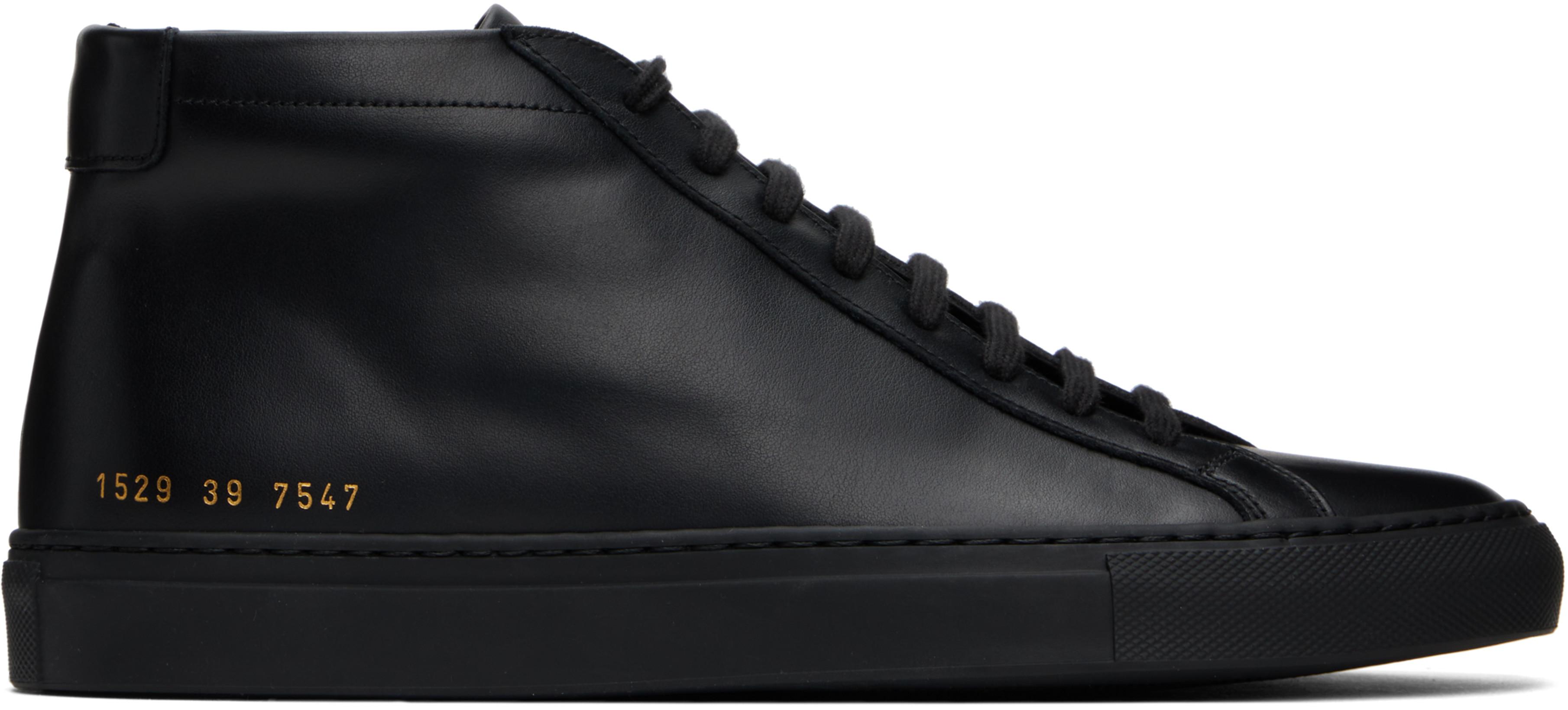 Black Original Achilles Mid Sneakers by COMMON PROJECTS