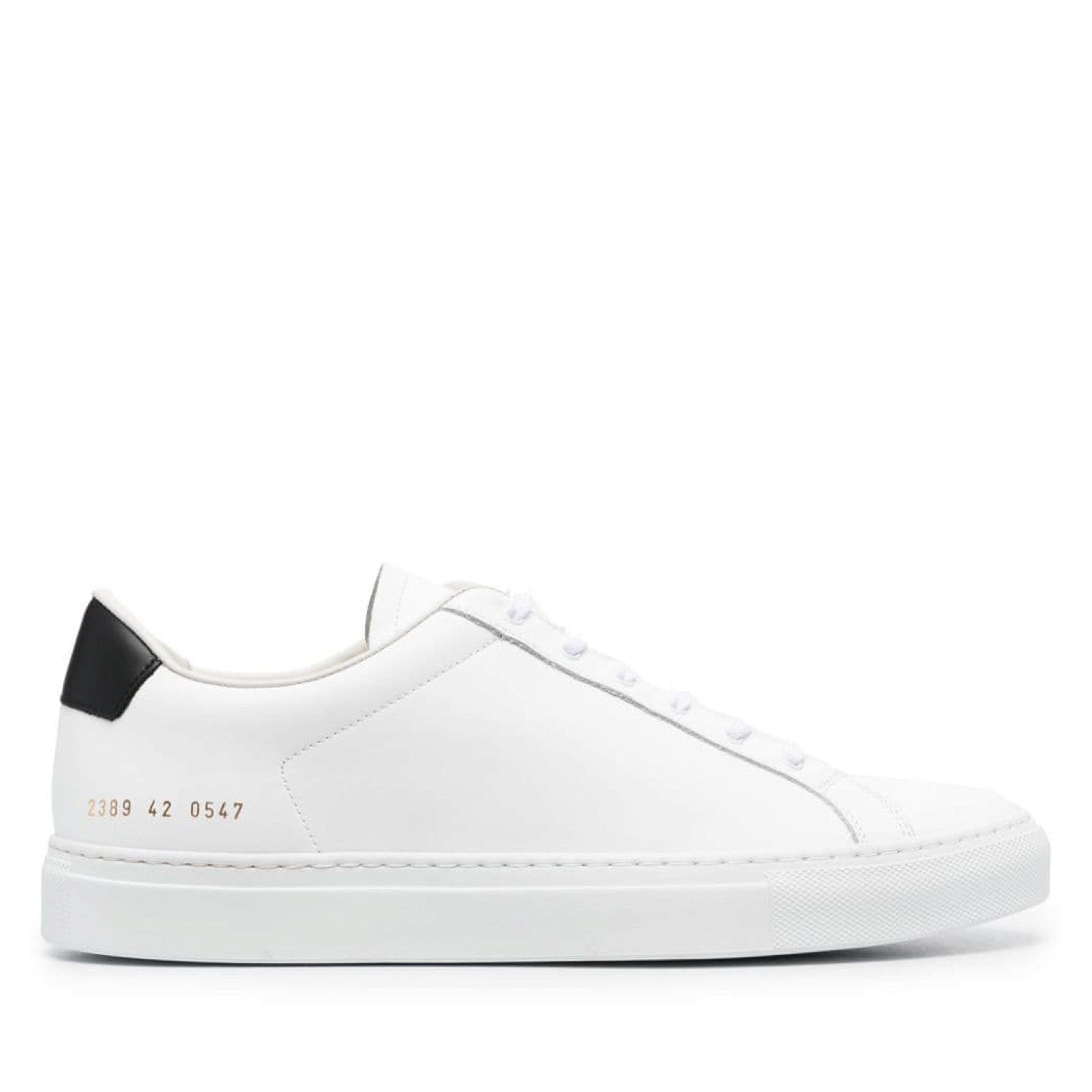 Common Projects - Retro Classic Sneakers - (White/Black) by COMMON PROJECTS