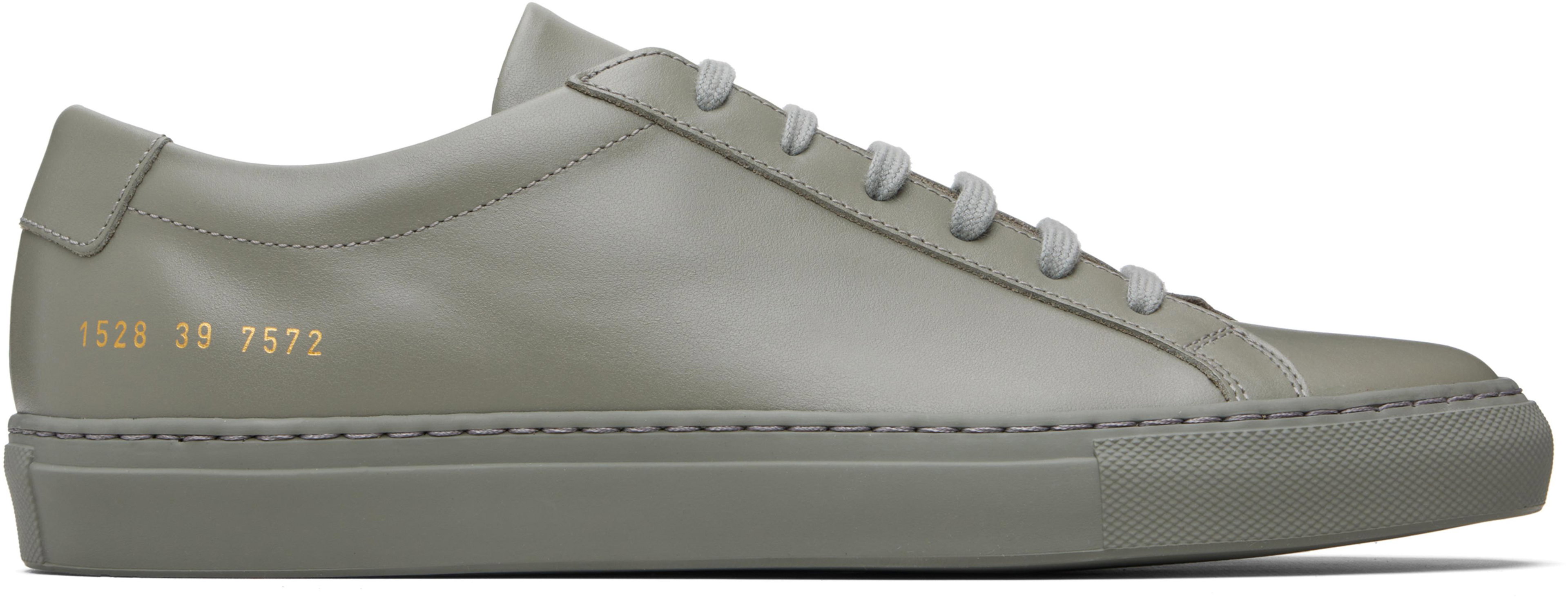Gray Original Achilles Low Snekaers by COMMON PROJECTS