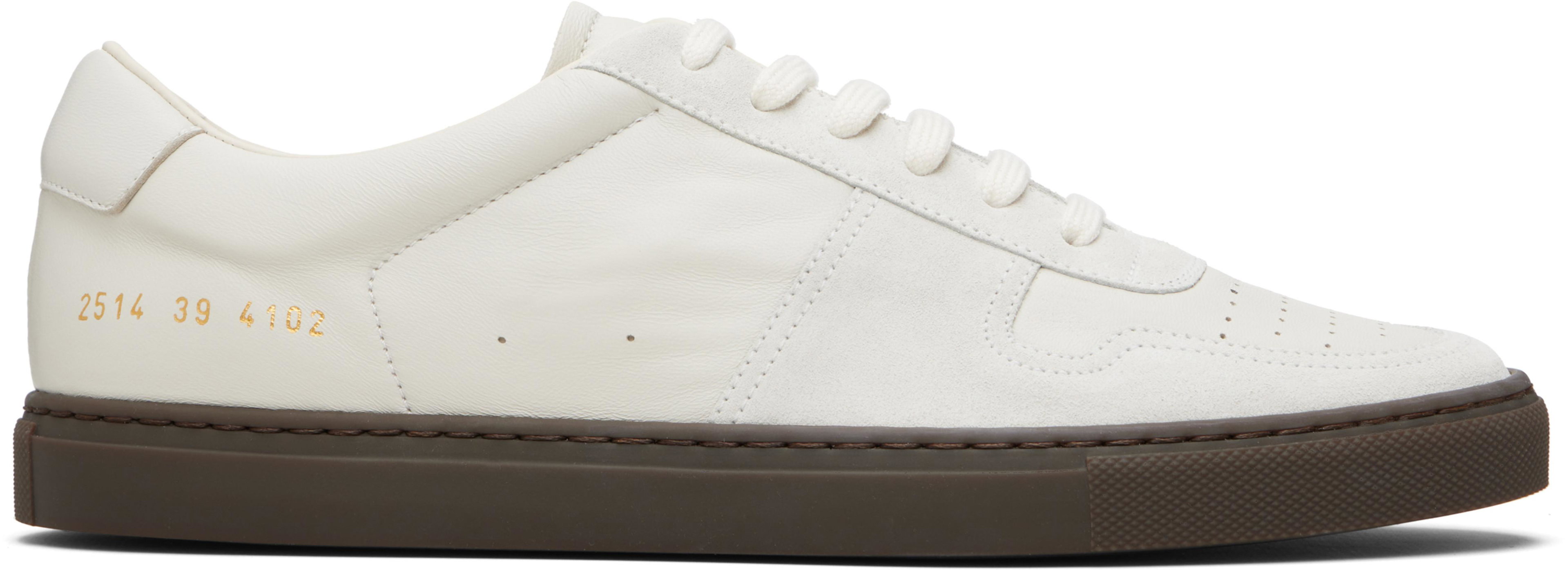 Off-White BBall Slim Gum Brown Sole Sneakers by COMMON PROJECTS