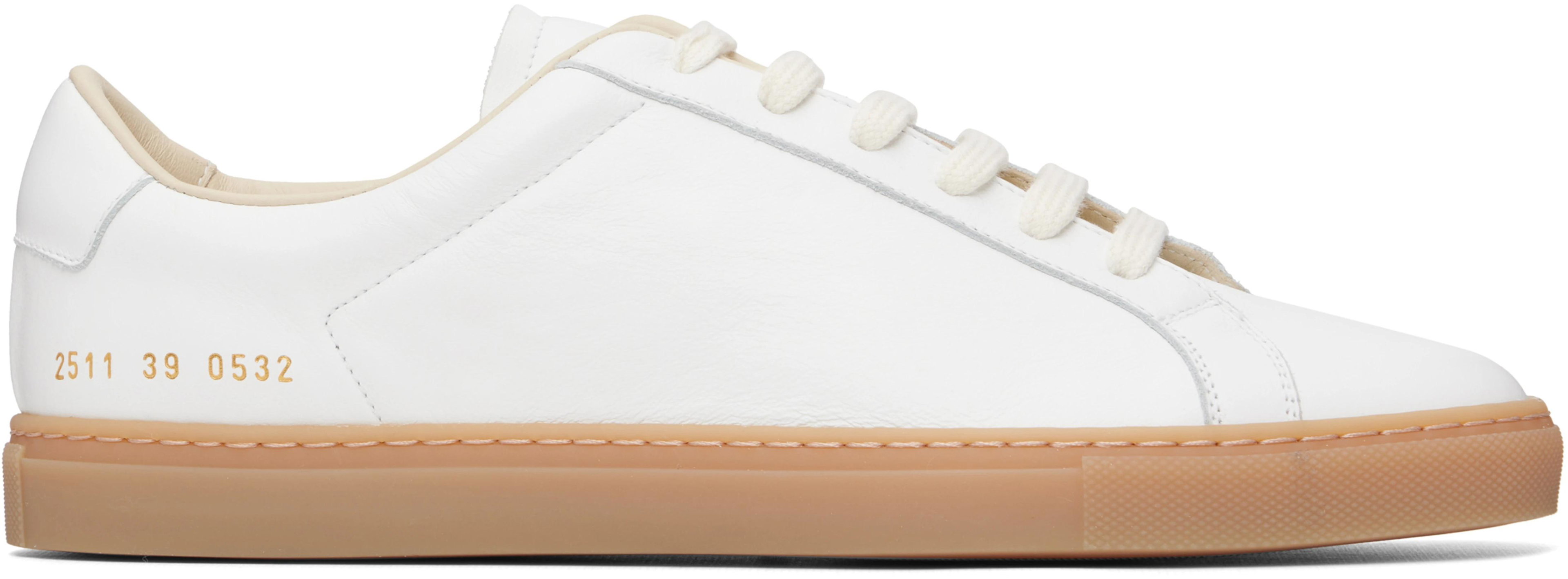 White Achilles Low Profile Sneakers by COMMON PROJECTS