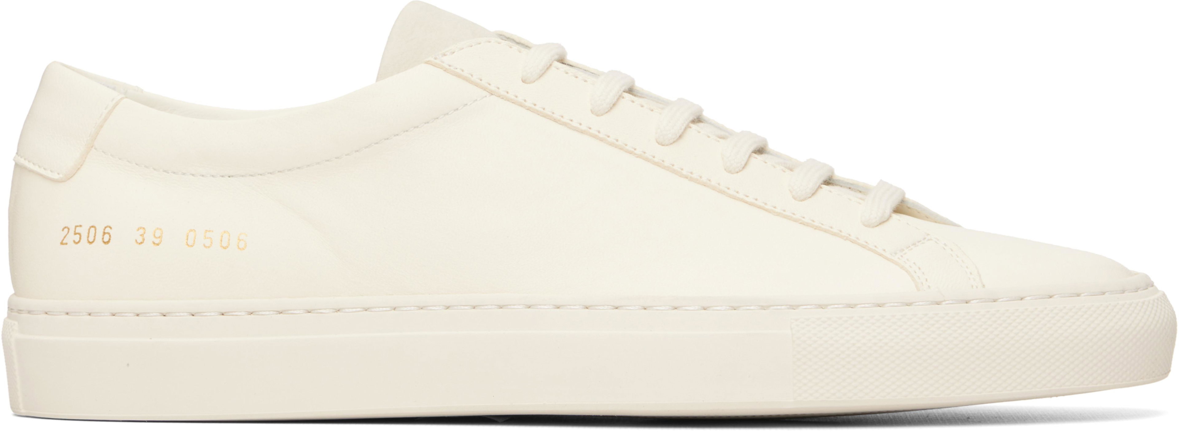 White Achilles Premium Sneakers by COMMON PROJECTS