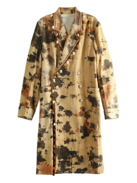 double-breasted scalloped coat by COMMUNS