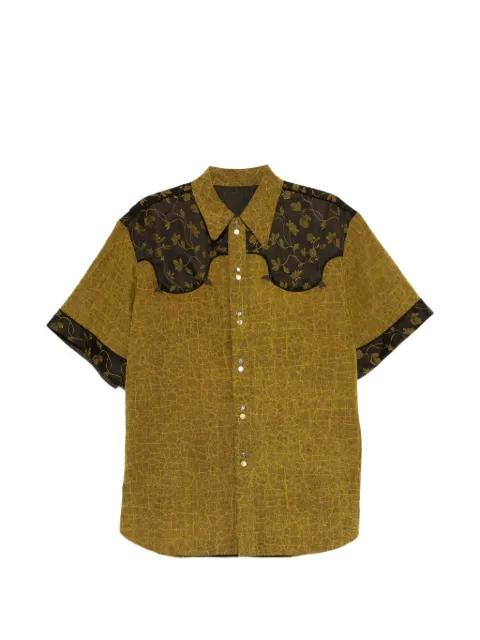 floral-yoke short-sleeve shirt by COMMUNS