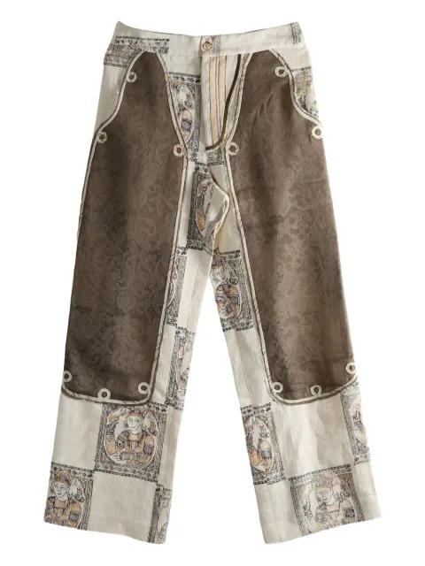 patterned panelled trousers by COMMUNS